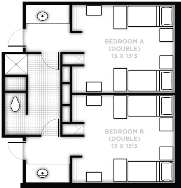 Pod-shaped suite